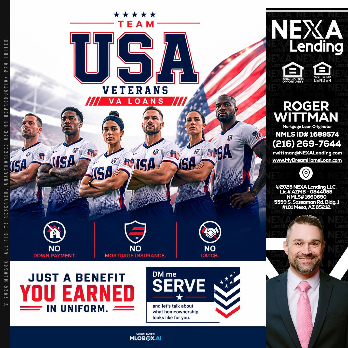 USA TEAM - Roger Wittman -Mortgage Loan Originator