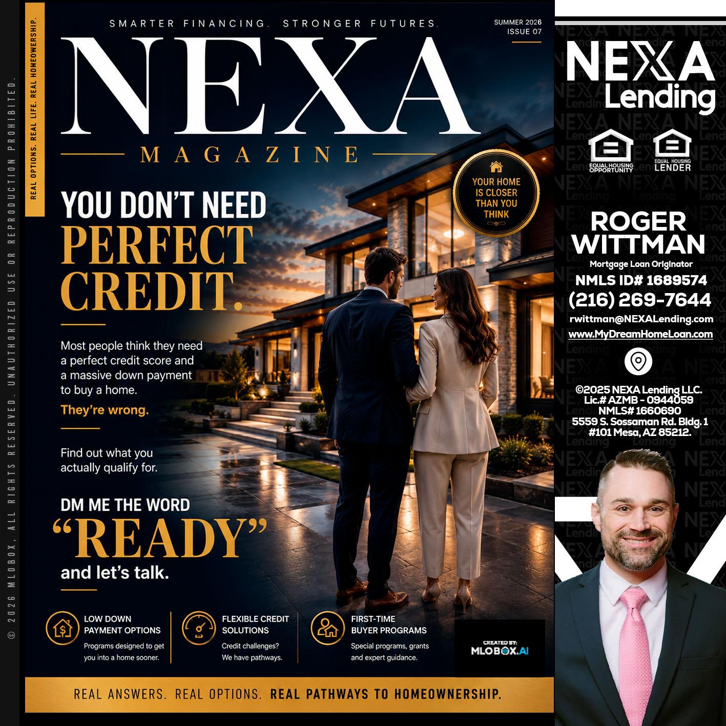 NEXA MAGAZINE - Roger Wittman -Mortgage Loan Originator