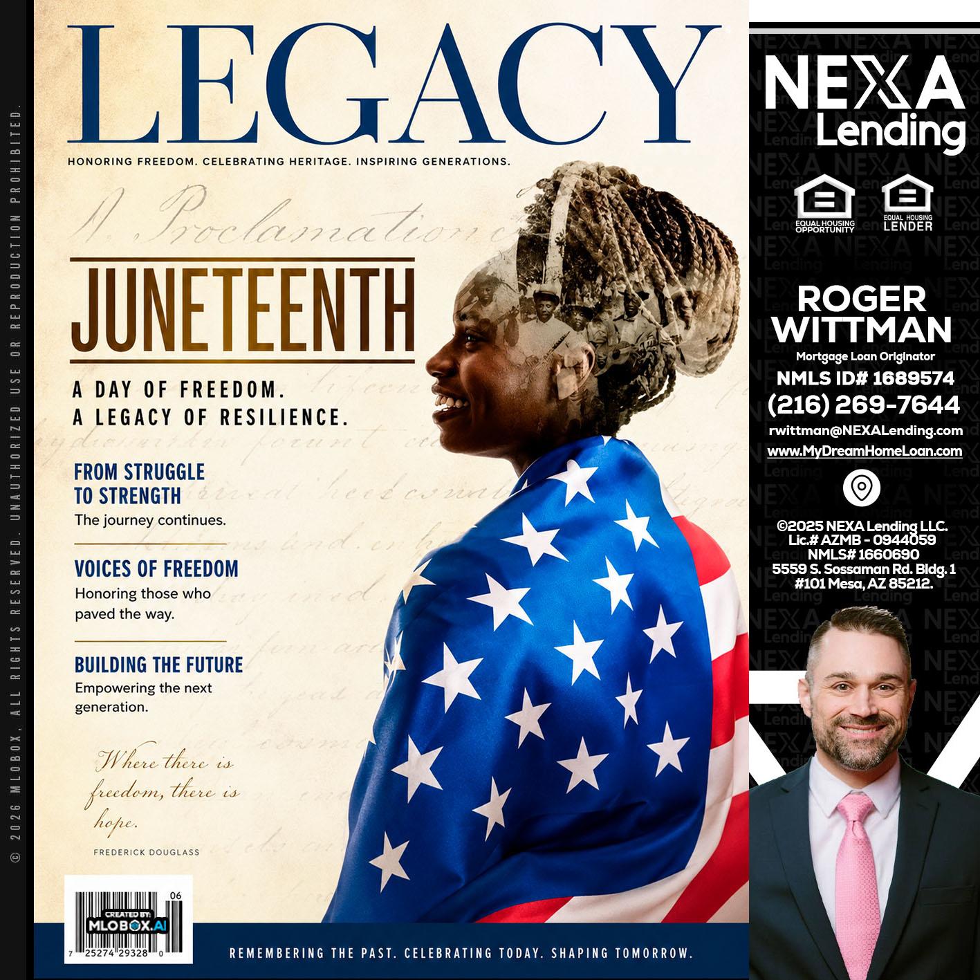 LEGACY - Roger Wittman -Mortgage Loan Originator