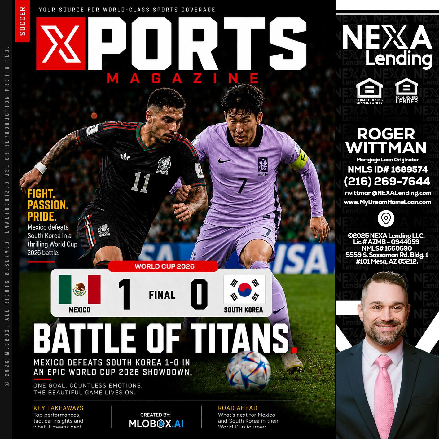 XPORTS MAGAZINE - Roger Wittman -Mortgage Loan Originator