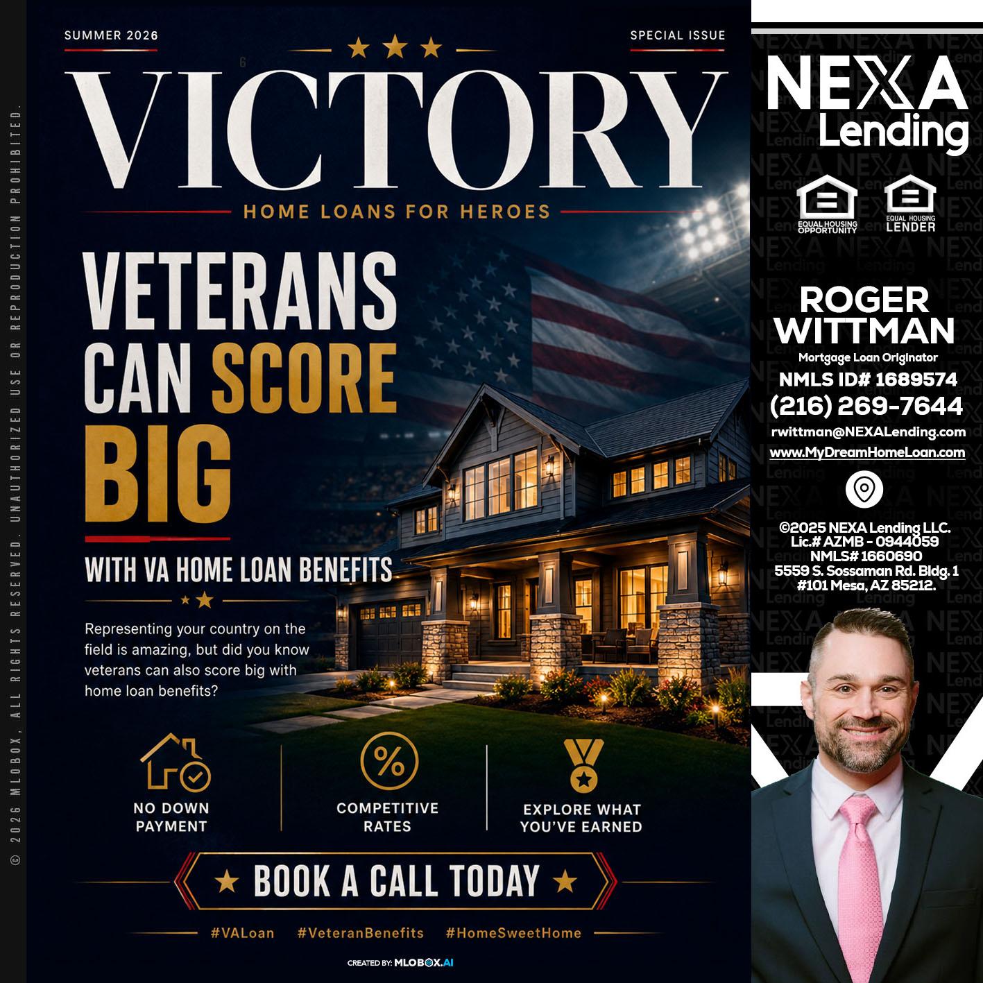 VICTORY - Roger Wittman -Mortgage Loan Originator