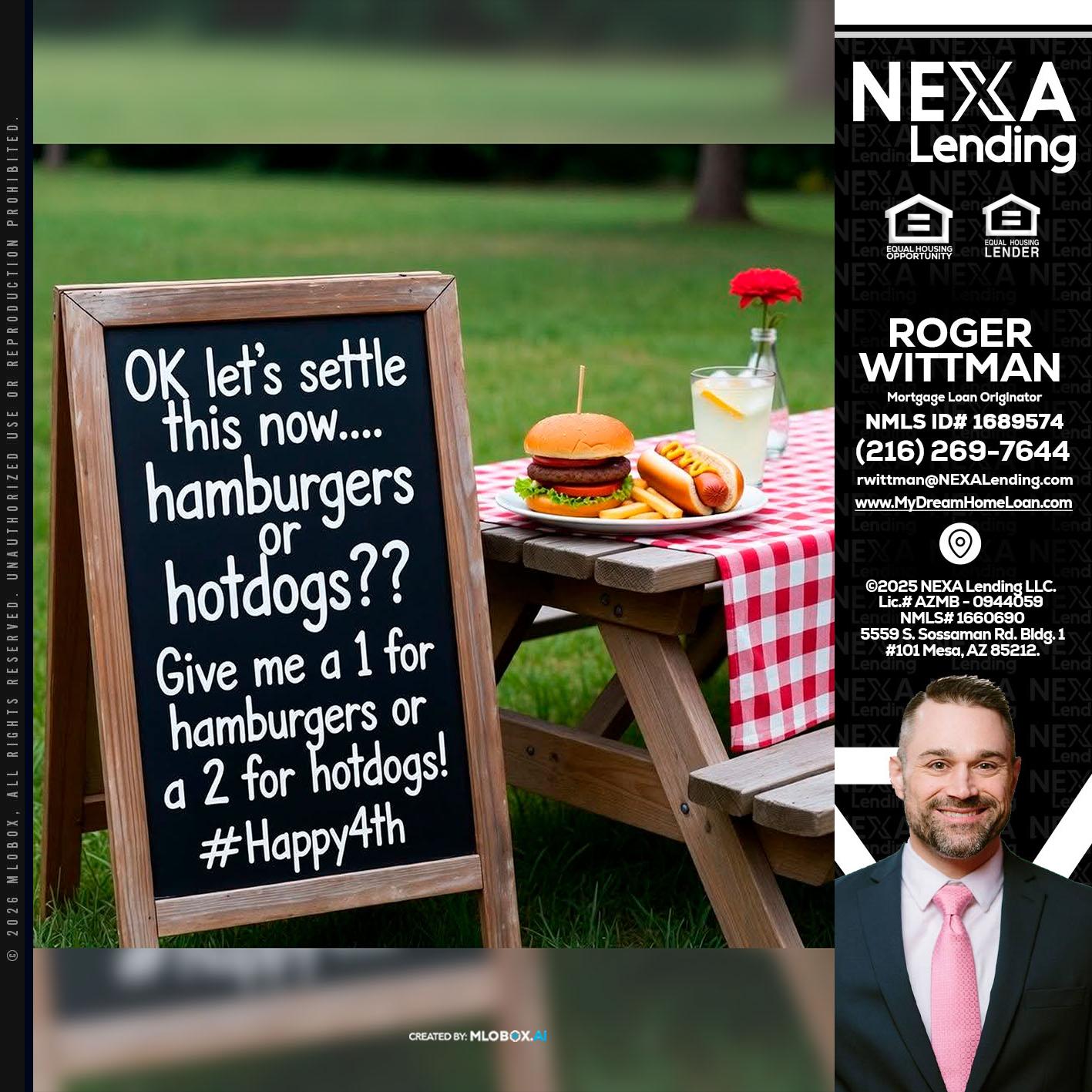 let settle this - Roger Wittman -Mortgage Loan Originator