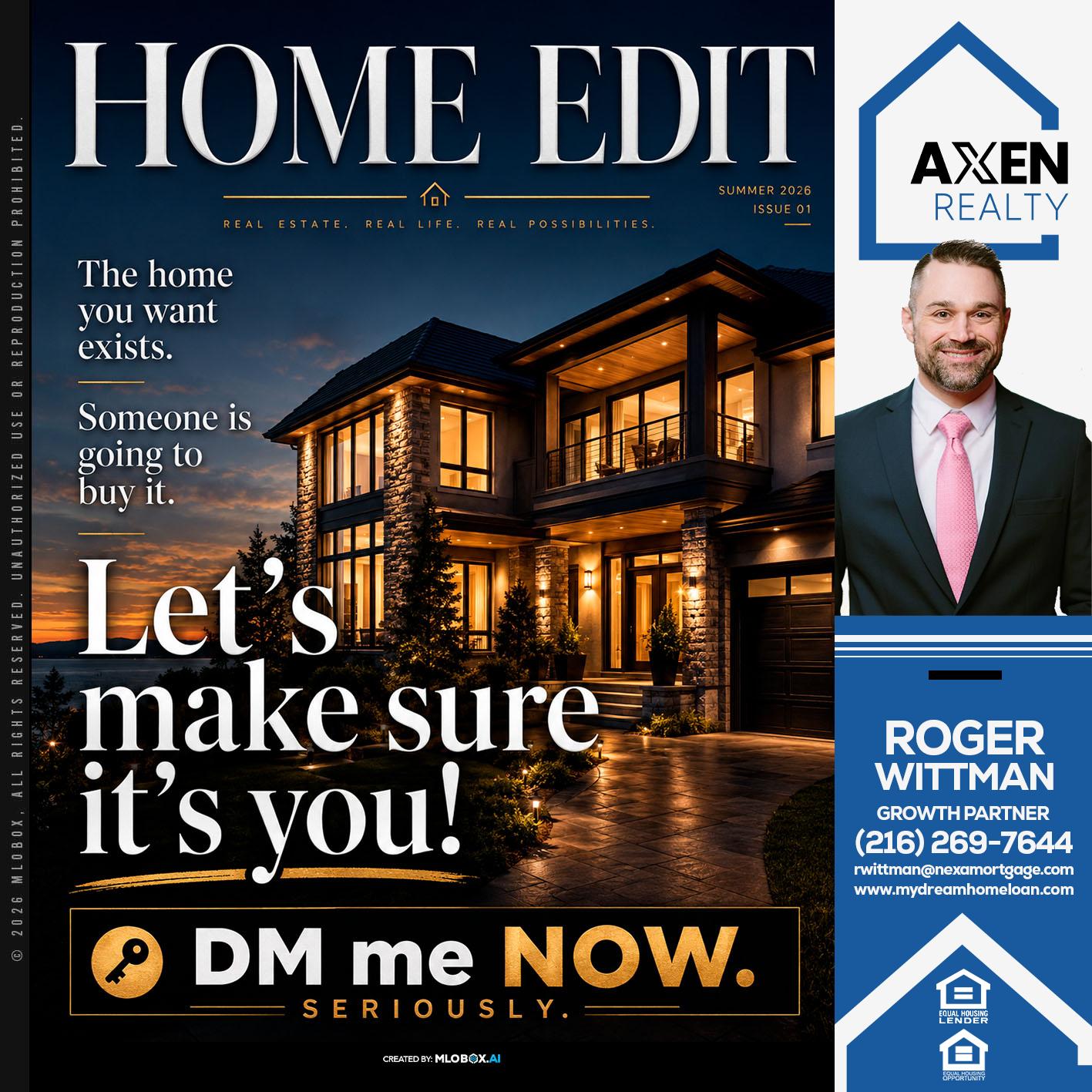 home edit - Roger Wittman -Mortgage Loan Originator