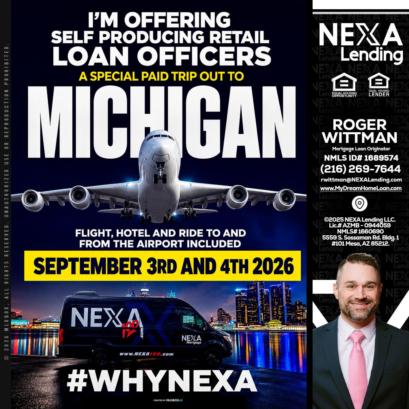 MICHIGAN - Roger Wittman -Mortgage Loan Originator