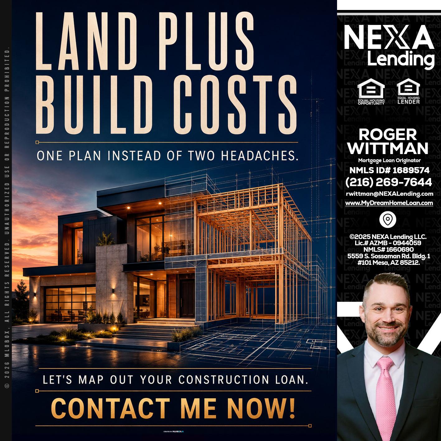 LAND PLUS - Roger Wittman -Mortgage Loan Originator