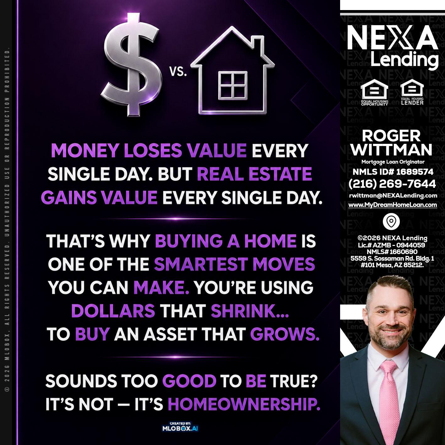 MONEY LOSES - Roger Wittman -Mortgage Loan Originator