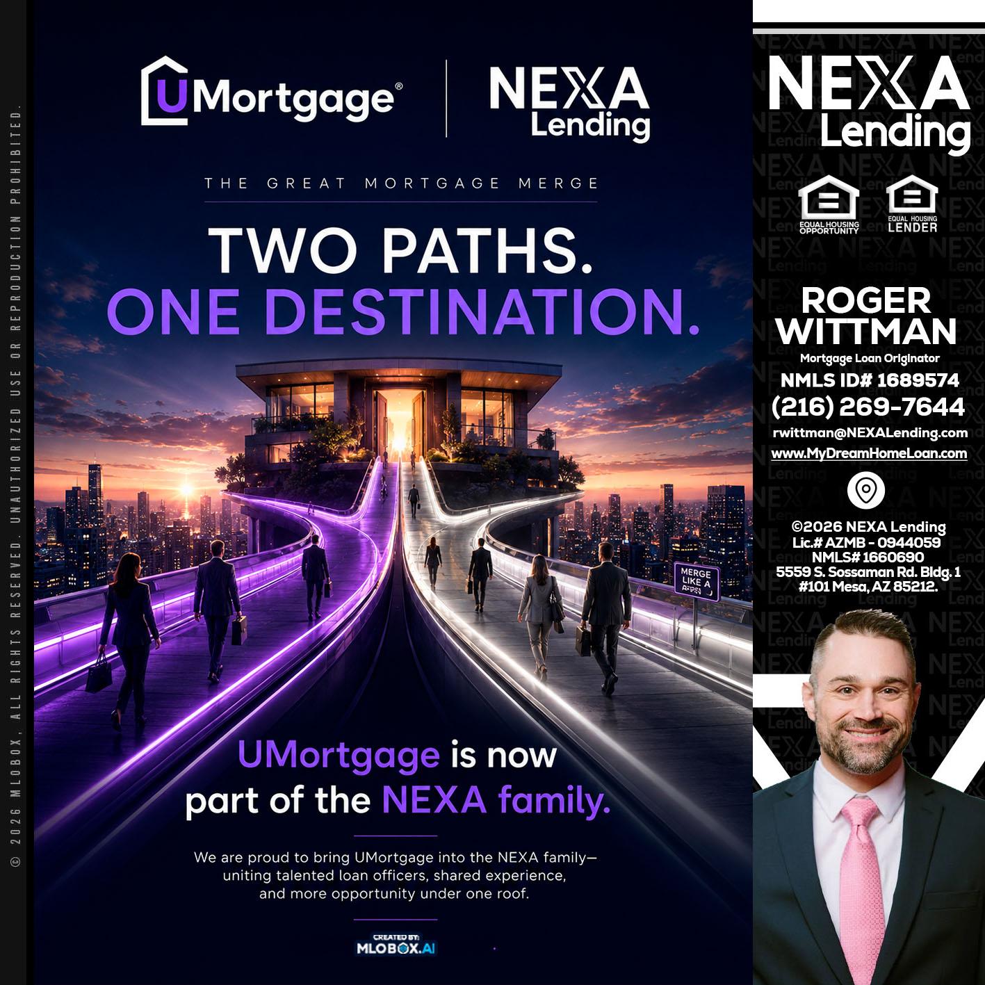 two path - Roger Wittman -Mortgage Loan Originator