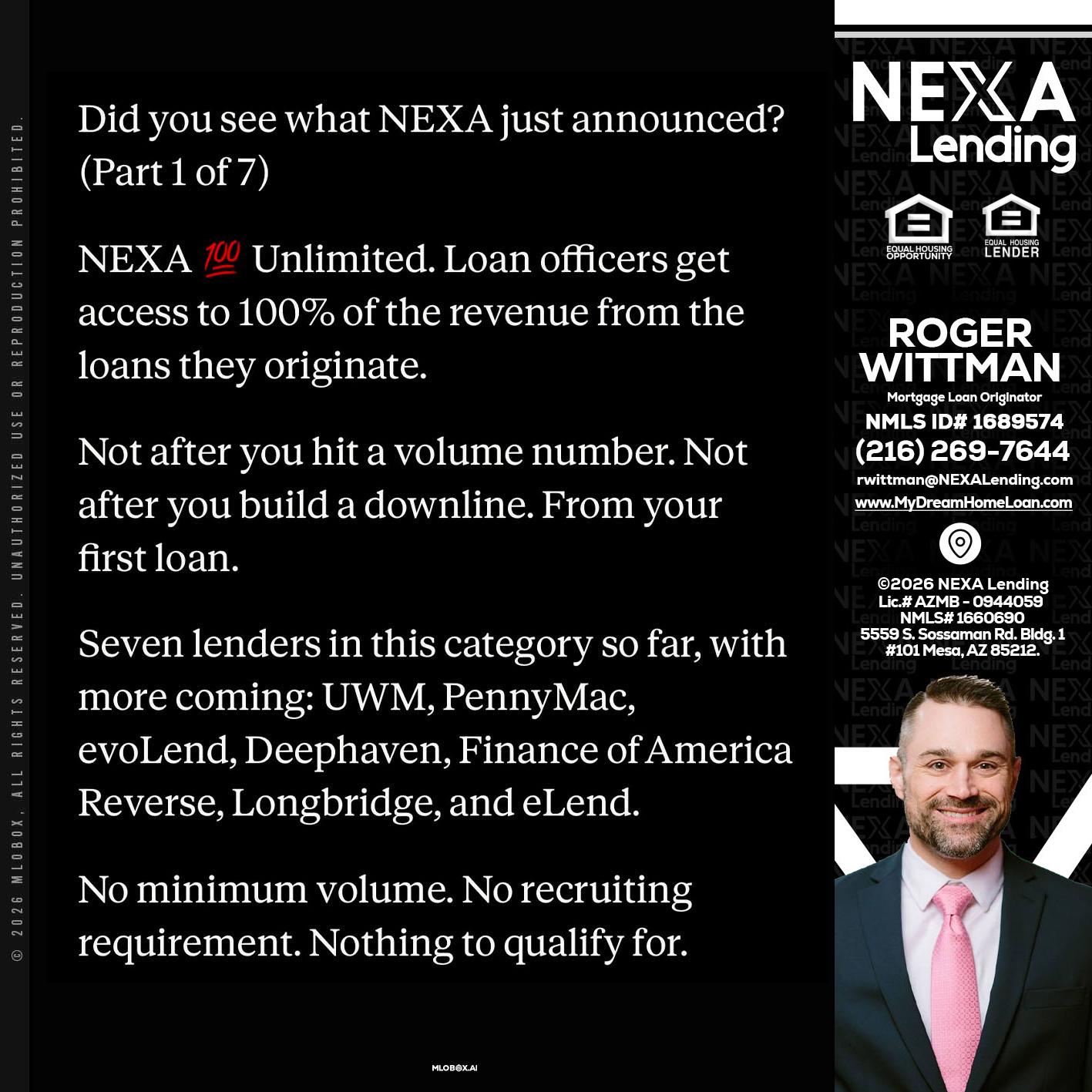 DID YOU KNOW - Roger Wittman -Mortgage Loan Originator