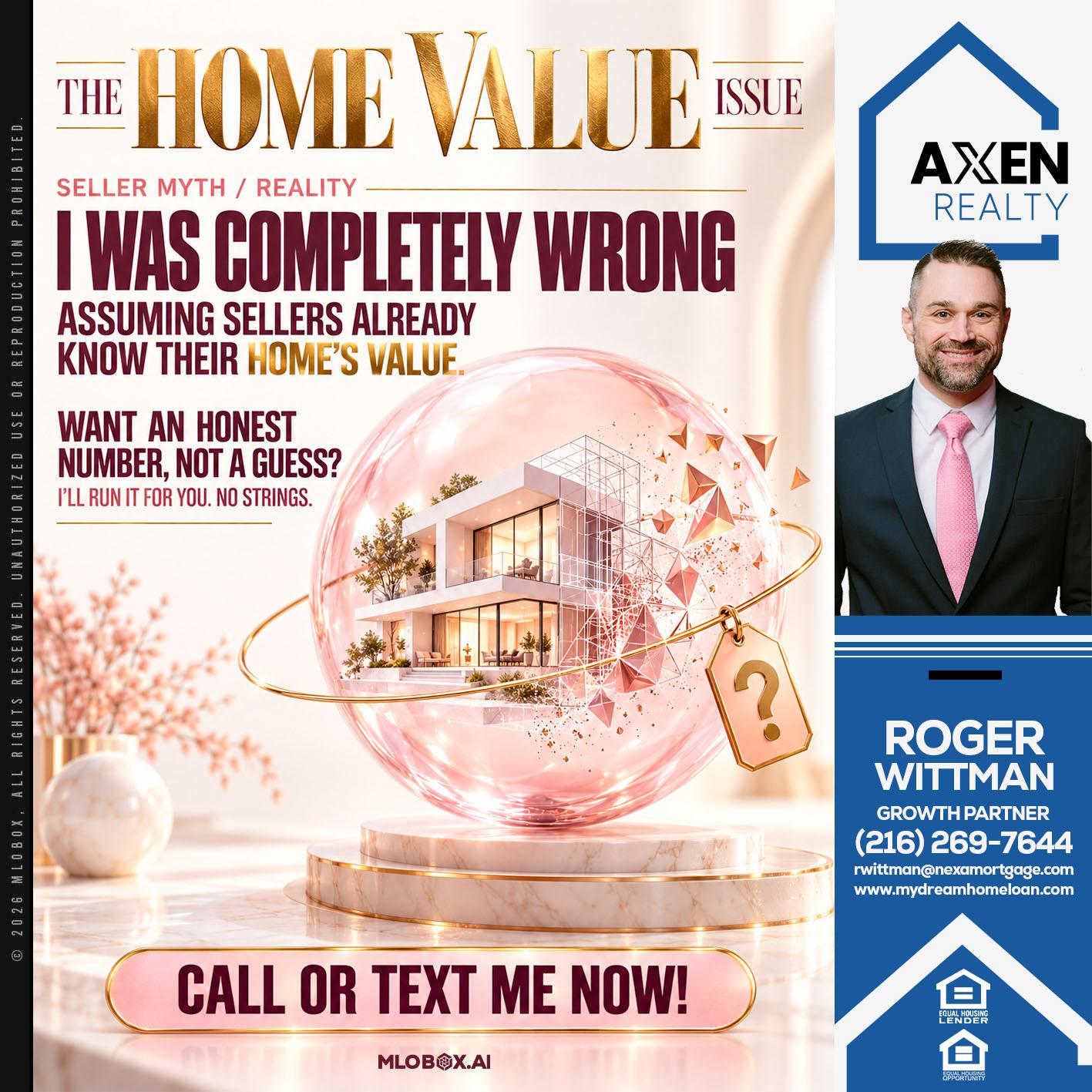 HOME VALUE - Roger Wittman -Mortgage Loan Originator
