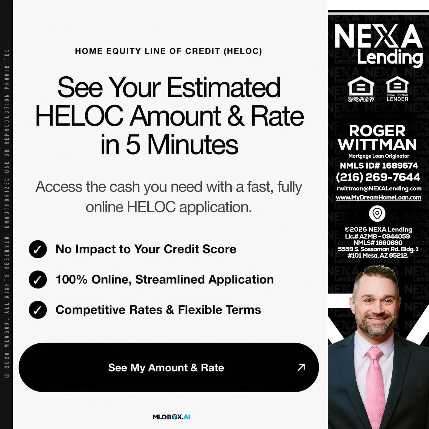 HELOC - Roger Wittman -Mortgage Loan Originator