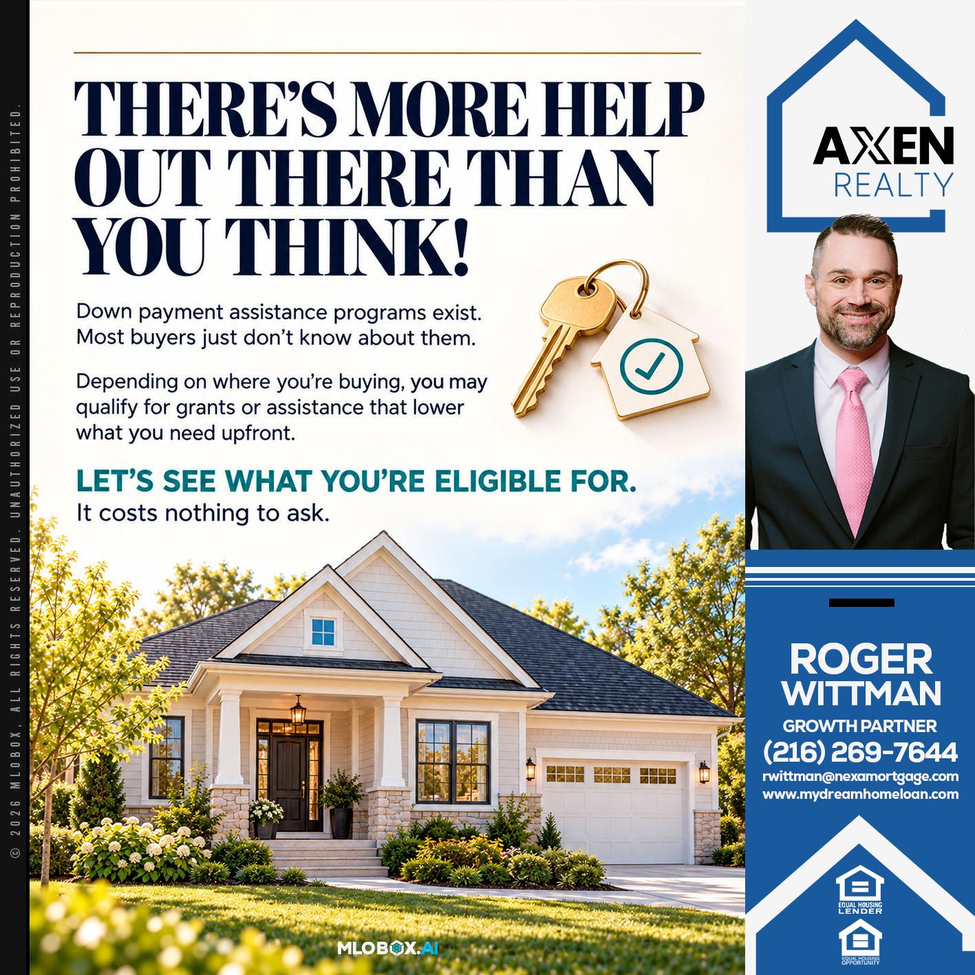 there's more help - Roger Wittman -Mortgage Loan Originator