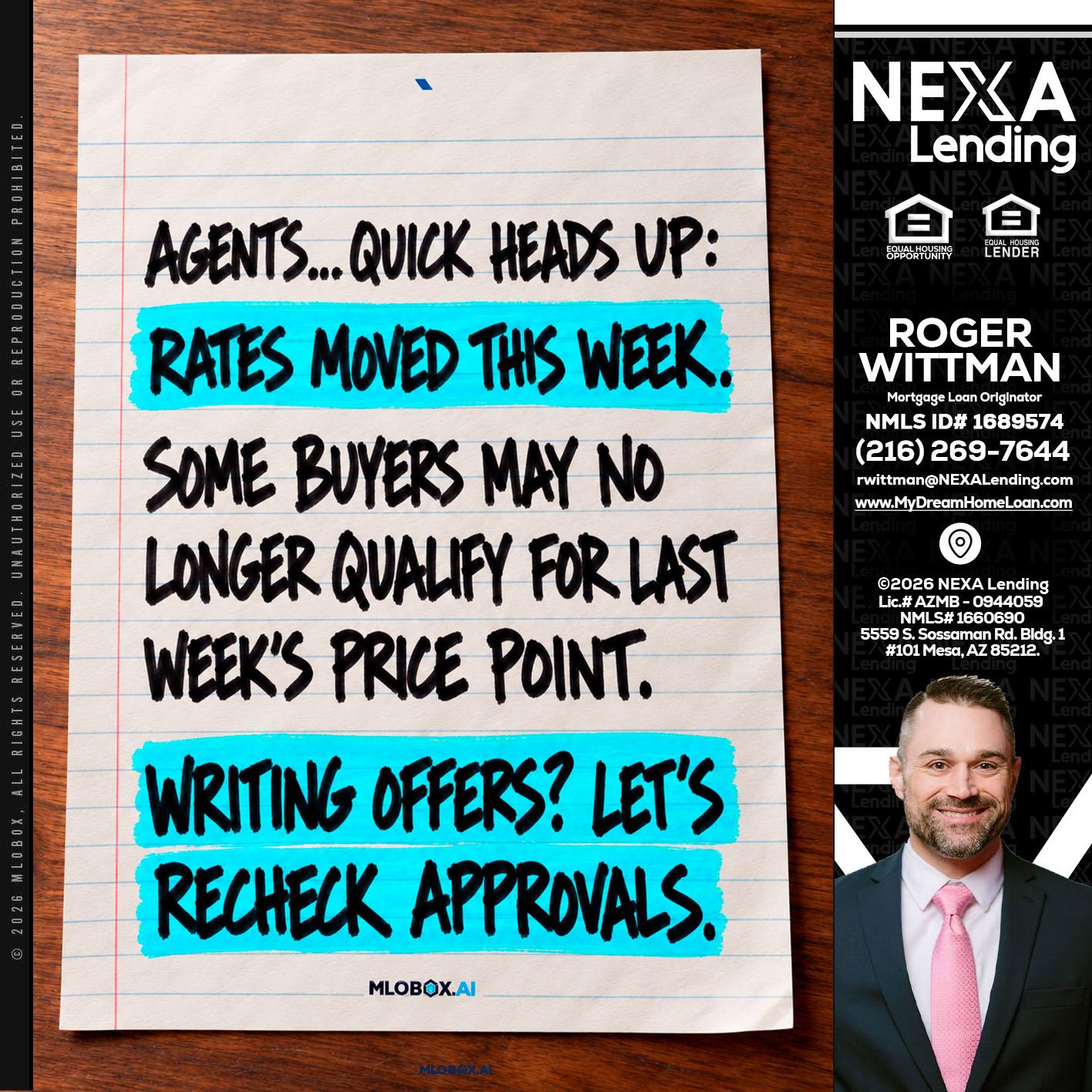 AGENTS - Roger Wittman -Mortgage Loan Originator