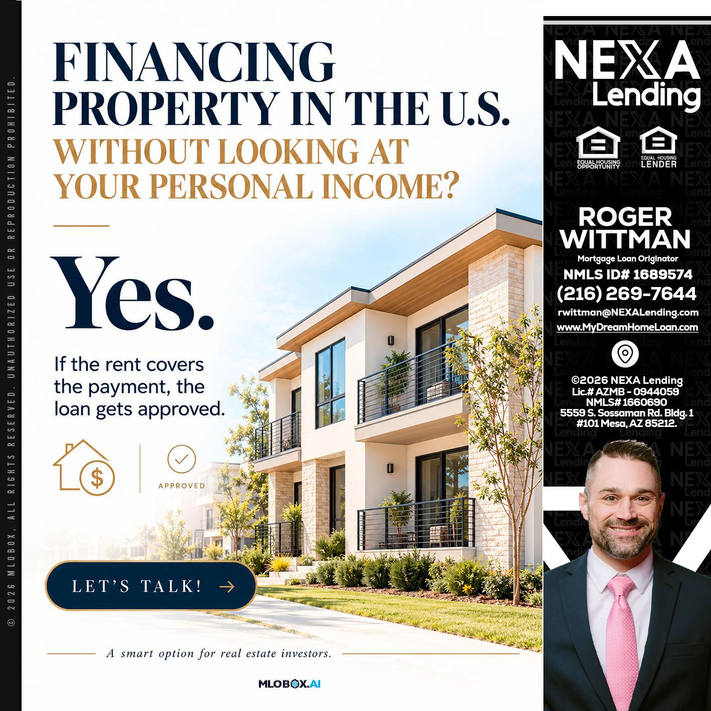 FINANCING - Roger Wittman -Mortgage Loan Originator