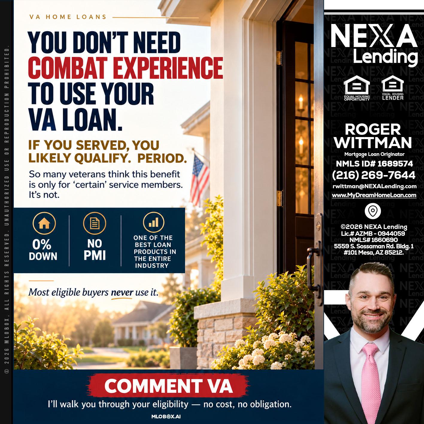 YOU DONT NEED - Roger Wittman -Mortgage Loan Originator